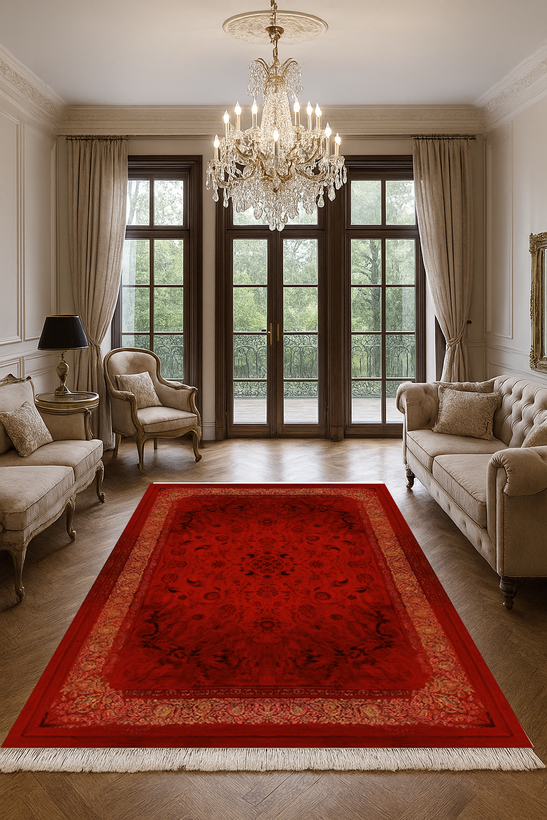 فرشینه مدرن قرمز رنگی کد u458