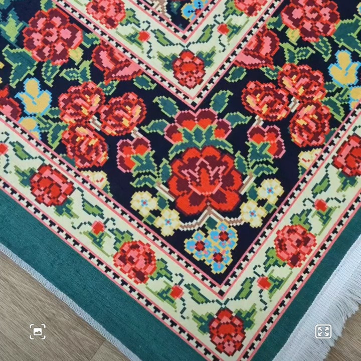 فرشینه گل بهاری قرمز ۶ متری