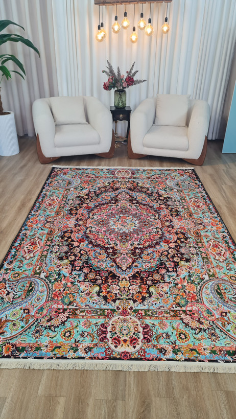 فرشینه طرح ابریشمی جدید کدu483، 9 متری