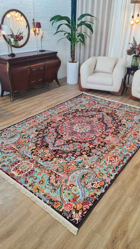 فرشینه طرح ابریشمی جدید کدu483، 9 متری